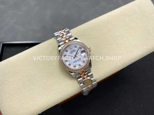 ARF Factory Counterweight Rolex Datejust 278381RBR-0026 31mm Rose Gold Diamond Bezel Mother of Pearl Dial