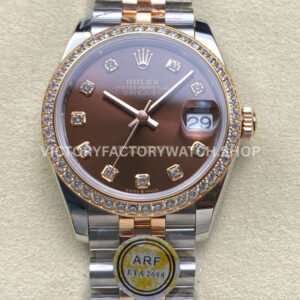 arf factory rolex datejust 31mm rose gold steel bracelet
