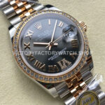 ARF Factory Counterweight Rolex Datejust 278381RBR-0030 31mm Rose Gold Diamond Bezel Roman VI Grey Dial (3) ARF Factory Counterweight Rolex Datejust 278381RBR-0030 31mm Rose Gold Diamond Bezel Roman VI Grey Dial