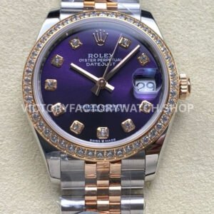 arf factory rolex datejust 31mm 278381rbr diamond bezel replica watch