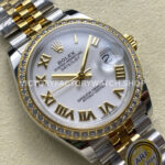 ARF Factory Counterweight Rolex Datejust 278383RBR-0002 31mm Yellow Gold Diamond Roman Numerals White Dial (2) ARF Factory Counterweight Rolex Datejust 278383RBR-0002 31mm Yellow Gold Diamond Roman Numerals White Dial