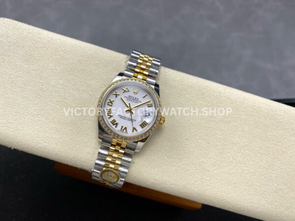 ARF Factory Counterweight Rolex Datejust 278383RBR-0002 31mm Yellow Gold Diamond Roman Numerals White Dial (9) ARF Factory Counterweight Rolex Datejust 278383RBR-0002 31mm Yellow Gold Diamond Roman Numerals White Dial