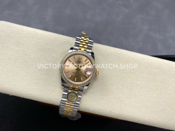 ARF Factory Counterweight Rolex Datejust 278383RBR-0014 31mm Yellow Gold Diamond Champagne Dial (8) ARF Factory Counterweight Rolex Datejust 278383RBR-0014 31mm Yellow Gold Diamond Champagne Dial