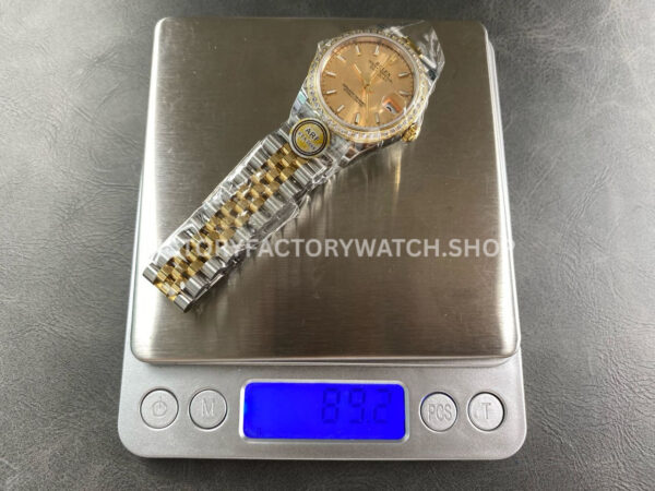 ARF Factory Counterweight Rolex Datejust 278383RBR-0014 31mm Yellow Gold Diamond Champagne Dial (9) ARF Factory Counterweight Rolex Datejust 278383RBR-0014 31mm Yellow Gold Diamond Champagne Dial