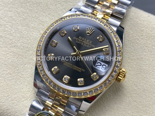 ARF Factory Counterweight Rolex Datejust 278383RBR-0022 31mm Yellow Gold Diamond Grey Dial (2) ARF Factory Counterweight Rolex Datejust 278383RBR-0022 31mm Yellow Gold Diamond Grey Dial