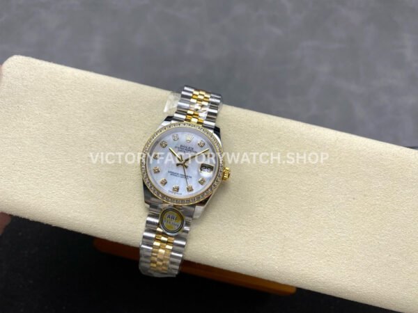ARF Factory Counterweight Rolex Datejust 278383RBR-0028 31mm Yellow Gold Diamond Bezel Mother of Pearl Dial (12) ARF Factory Counterweight Rolex Datejust 278383RBR-0028 31mm Yellow Gold Diamond Bezel Mother of Pearl Dial