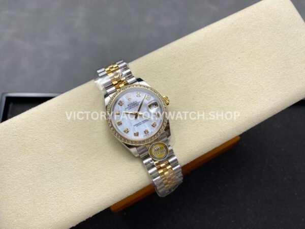 ARF Factory Counterweight Rolex Datejust 278383RBR-0028 31mm Yellow Gold Diamond Bezel Mother of Pearl Dial (3) ARF Factory Counterweight Rolex Datejust 278383RBR-0028 31mm Yellow Gold Diamond Bezel Mother of Pearl Dial