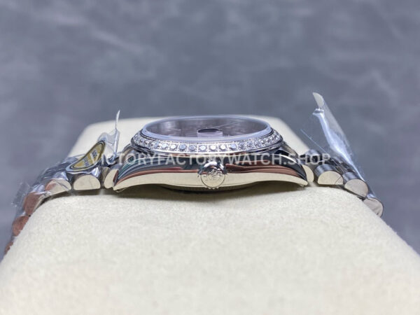 ARF Factory Counterweight Rolex Datejust 278384RBR-0002 31mm Diamond Bezel Roman Numerals Black Dial