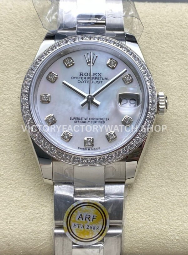 datejust 31 black roman steel arf