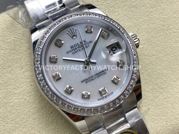 ARF Factory Counterweight Rolex Datejust 278384RBR-0007 31mm Diamond Bezel Mother Of Pearl Dial