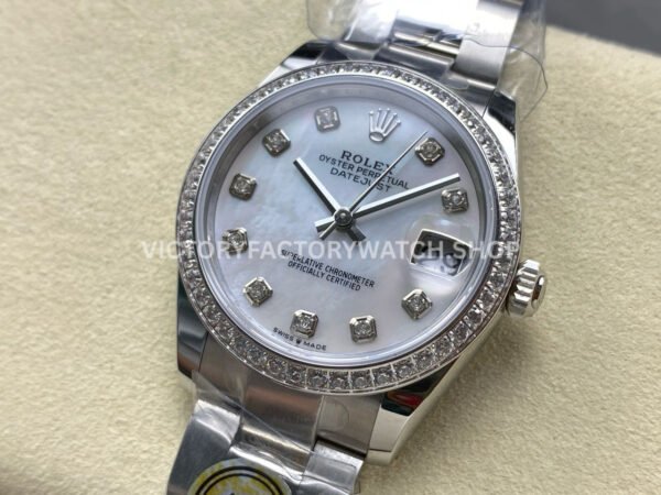 ARF Factory Counterweight Rolex Datejust 278384RBR-0007 31mm Diamond Bezel Mother Of Pearl Dial