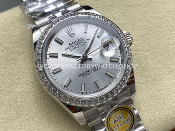ARF Factory Counterweight Rolex Datejust 278384RBR-0008 31mm Diamond Bezel Mother of pearl Dial (2) ARF Factory Counterweight Rolex Datejust 278384RBR-0016 31mm Diamond Bezel Silver Dial