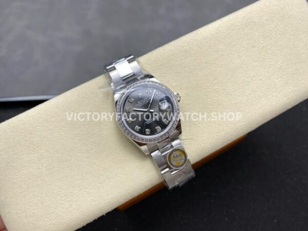 ARF Factory Counterweight Rolex Datejust 278384RBR-0009 31mm Diamond Bezel Dark Grey Dial (4) ARF Factory Counterweight Rolex Datejust 278384RBR-0009 31mm Diamond Bezel Dark Grey Dial
