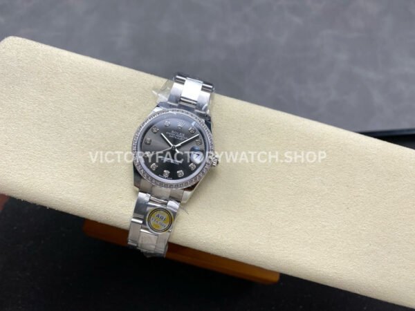 ARF Factory Counterweight Rolex Datejust 278384RBR-0009 31mm Diamond Bezel Dark Grey Dial (9) ARF Factory Counterweight Rolex Datejust 278384RBR-0009 31mm Diamond Bezel Dark Grey Dial