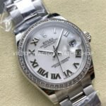 ARF Factory Counterweight Rolex Datejust 278384RBR-0013 31mm Diamond Bezel Roman Numerals White Dial (8) ARF Factory Counterweight Rolex Datejust 278384RBR-0013 31mm Diamond Bezel Roman Numerals White Dial