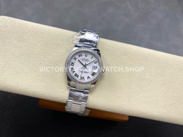 ARF Factory Counterweight Rolex Datejust 278384RBR-0013 31mm Diamond Bezel Roman Numerals White Dial (9) ARF Factory Counterweight Rolex Datejust 278384RBR-0013 31mm Diamond Bezel Roman Numerals White Dial