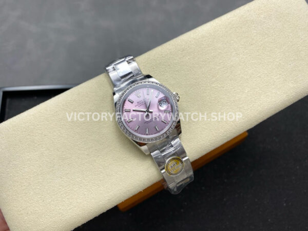 ARF Factory Counterweight Rolex Datejust 278384RBR-0017 31mm Diamond Bezel Pink Dial