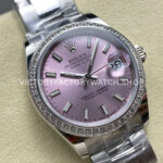 ARF Factory Counterweight Rolex Datejust 278384RBR-0017 31mm Diamond Bezel Pink Dial