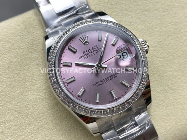 ARF Factory Counterweight Rolex Datejust 278384RBR-0017 31mm Diamond Bezel Pink Dial