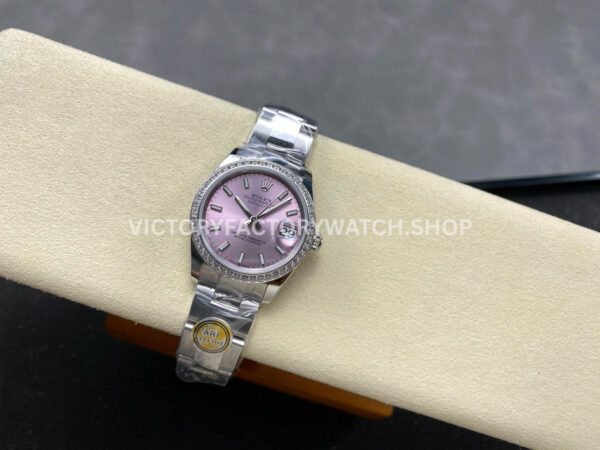 ARF Factory Counterweight Rolex Datejust 278384RBR-0017 31mm Diamond Bezel Pink Dial