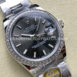 ARF Factory Counterweight Rolex Datejust 278384RBR-0019 31mm Diamond Bezel Dark Grey Dial