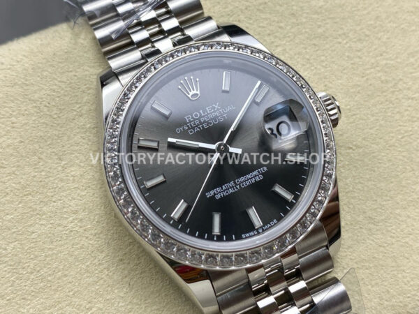 ARF Factory Counterweight Rolex Datejust 278384RBR-0020 31mm Diamond Bezel Grey Dial (5) ARF Factory Counterweight Rolex Datejust 278384RBR-0020 31mm Diamond Bezel Grey Dial