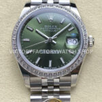 datejust 31 green dial steel arf
