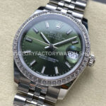 ARF Factory Counterweight Rolex Datejust 278384RBR-0022 31mm Diamond Bezel Green Dial