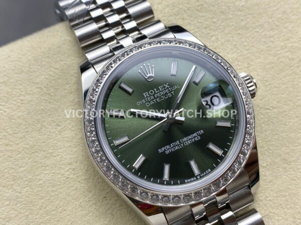 ARF Factory Counterweight Rolex Datejust 278384RBR-0022 31mm Diamond Bezel Green Dial