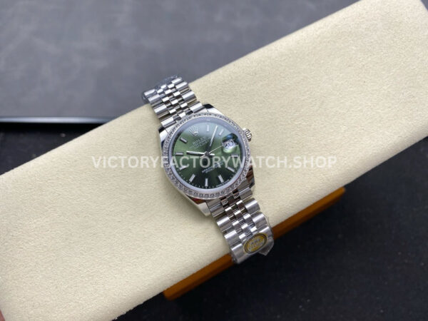 ARF Factory Counterweight Rolex Datejust 278384RBR-0022 31mm Diamond Bezel Green Dial