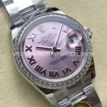 ARF Factory Counterweight Rolex Datejust 278384RBR-0023 31mm Diamond Bezel Roman Numerals Pink Dial (3) ARF Factory Counterweight Rolex Datejust 278384RBR-0023 31mm Diamond Bezel Roman Numerals Pinkl Dial