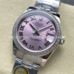 ARF Factory Counterweight Rolex Datejust 278384RBR-0023 31mm Diamond Bezel Roman Numerals Pink Dial (4) ARF Factory Counterweight Rolex Datejust 278384RBR-0023 31mm Diamond Bezel Roman Numerals Pinkl Dial