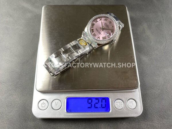 ARF Factory Counterweight Rolex Datejust 278384RBR-0023 31mm Diamond Bezel Roman Numerals Pink Dial (9) ARF Factory Counterweight Rolex Datejust 278384RBR-0023 31mm Diamond Bezel Roman Numerals Pinkl Dial