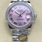 datejust 31 pink roman steel arf