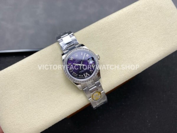 ARF Factory Counterweight Rolex Datejust 278384RBR-0029 31mm Diamond Bezel Roman VI Purple Dial