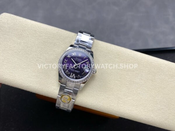 ARF Factory Counterweight Rolex Datejust 278384RBR-0029 31mm Diamond Bezel Roman VI Purple Dial