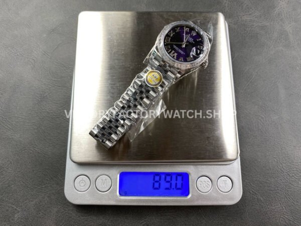 ARF Factory Counterweight Rolex Datejust 278384RBR-0030 31mm Diamond Bezel Roman VI Aubergine Dial