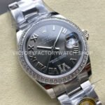 ARF Factory Counterweight Rolex Datejust 278384RBR-0031 31mm Diamond Bezel Roman VI Dark Grey Dial