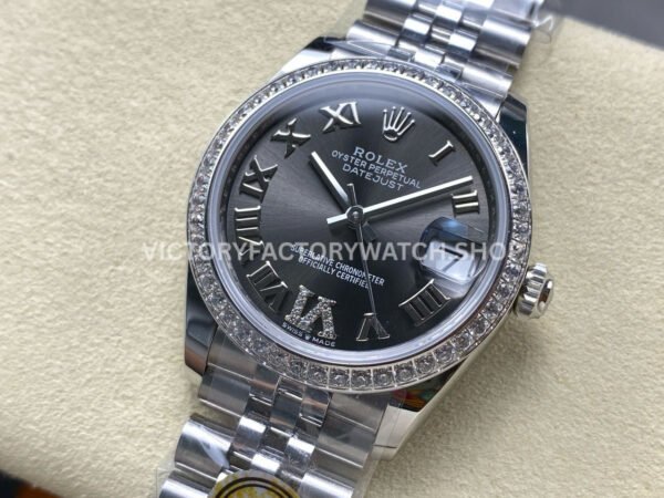 ARF Factory Counterweight Rolex Datejust 278384RBR-0032 31mm Diamond Bezel Roman VI Grey Dial (10) ARF Factory Counterweight Rolex Datejust 278384RBR-0032 31mm Diamond Bezel Roman VI Grey Dial