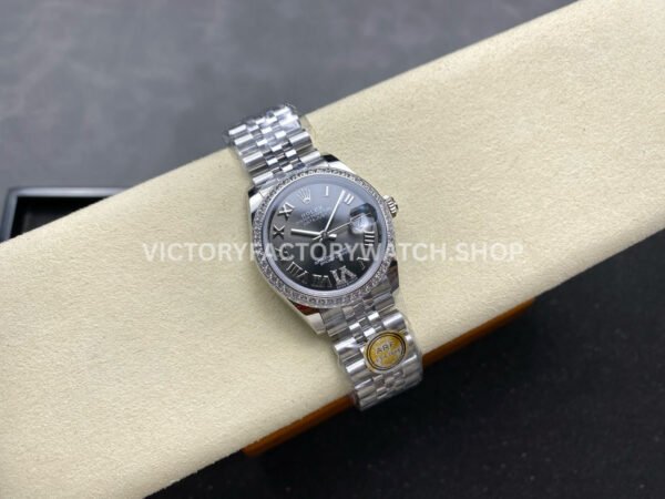 ARF Factory Counterweight Rolex Datejust 278384RBR-0032 31mm Diamond Bezel Roman VI Grey Dial (5) ARF Factory Counterweight Rolex Datejust 278384RBR-0032 31mm Diamond Bezel Roman VI Grey Dial