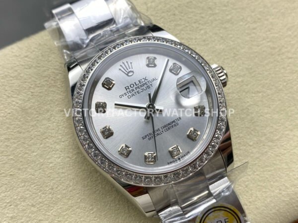 ARF Factory Counterweight Rolex Datejust 278384RBR-0033 31mm Diamond Bezel Silver Dial (3) ARF Factory Counterweight Rolex Datejust 278384RBR-0033 31mm Diamond Bezel Silver Dial