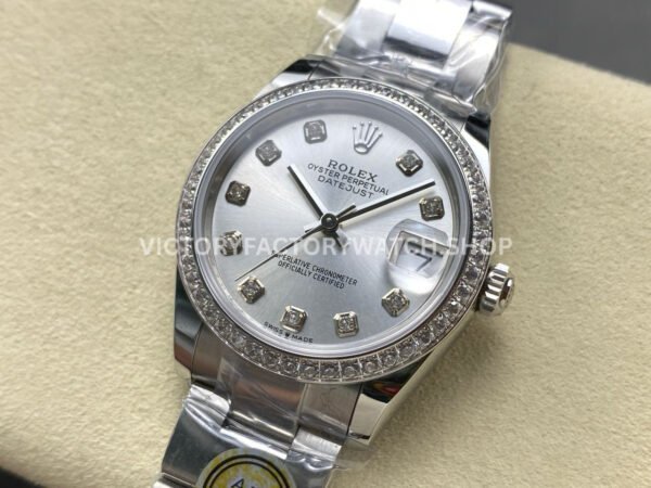 ARF Factory Counterweight Rolex Datejust 278384RBR-0033 31mm Diamond Bezel Silver Dial (5) ARF Factory Counterweight Rolex Datejust 278384RBR-0033 31mm Diamond Bezel Silver Dial