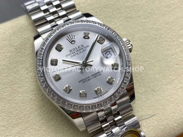 ARF Factory Counterweight Rolex Datejust 278384RBR-0034 31mm Diamond Bezel Silver Dial (5) ARF Factory Counterweight Rolex Datejust 278384RBR-0034 31mm Diamond Bezel Silver Dial