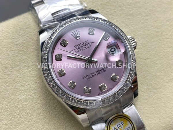ARF Factory Counterweight Rolex Datejust 278384RBR-0035 31mm Diamond Bezel Pink Dial