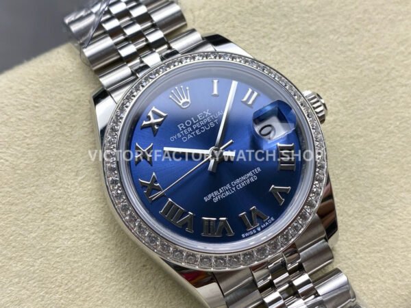 ARF Factory Counterweight Rolex Datejust 278384RBR-0037 31mm Diamond Bezel Roman Numerals Blue Dial