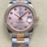 ARF Factory Counterweight Rolex Datejust Oyster 278381RBR-0023 31mm Rose Gold Diamond Bezel RoseDial (1) datejust 31 rose dial rose gold arf