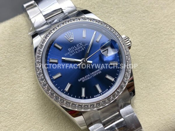 ARF Factory Counterweight Rolex Datejust Oyster 278384RBR 31mm Diamond Bezel Blue Dial (3) ARF Factory Counterweight Rolex Datejust 278384RBR 31mm Diamond Bezel Blue Dial