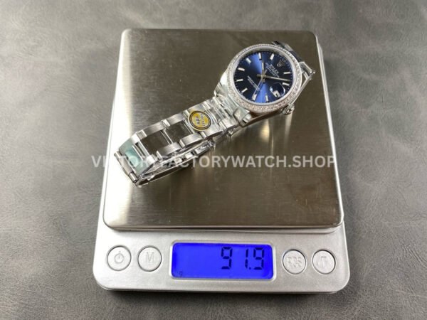 ARF Factory Counterweight Rolex Datejust Oyster 278384RBR 31mm Diamond Bezel Blue Dial (9) ARF Factory Counterweight Rolex Datejust 278384RBR 31mm Diamond Bezel Blue Dial