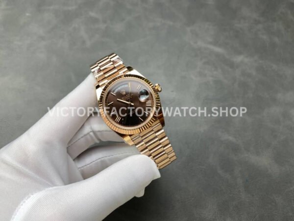 ARF Factory Counterweight Rolex Day-Date 228235-0002 40mm Full Rose Gold Roman Numerals Brown Dial (1 ARF Factory Counterweight Rolex Day-Date 228235-0002 40mm Full Rose Gold Roman Numerals Brown Dial