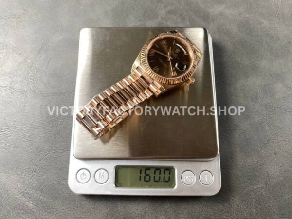 ARF Factory Counterweight Rolex Day-Date 228235-0002 40mm Full Rose Gold Roman Numerals Brown Dial (1 (3) ARF Factory Counterweight Rolex Day-Date 228235-0002 40mm Full Rose Gold Roman Numerals Brown Dial